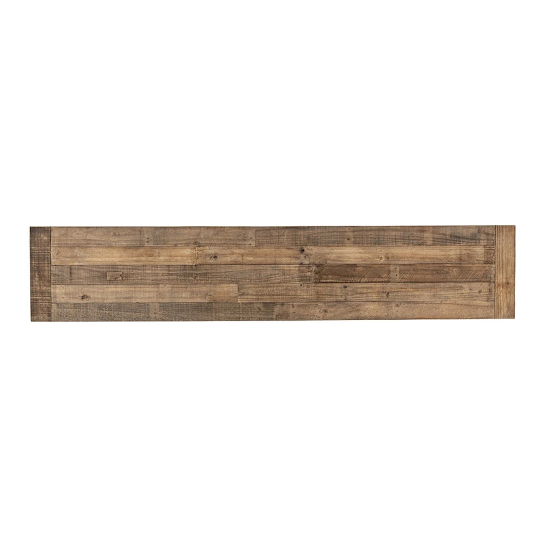 Aged Pine Reclaimed Wood Rustic Farmhouse Dining Bench Pedestal Base
