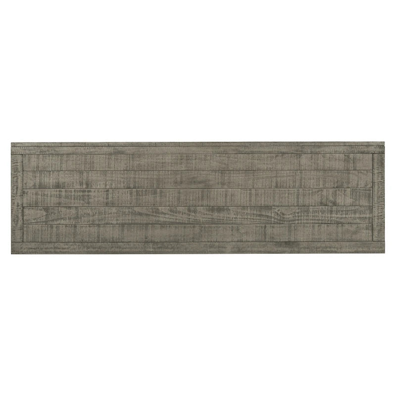 3-Door Pine Veneer Sideboard Storage Cabinet with Adjustable Shelves, Gray & Navy Blue