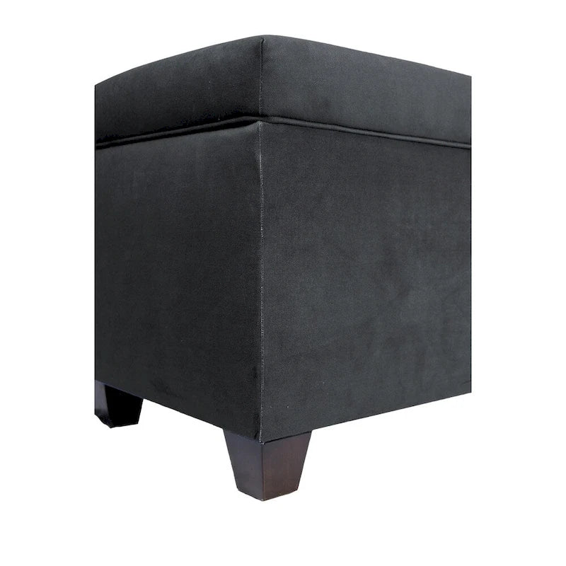 Lift Top Storage Bench Dual Compartment Shoe and Linen Organizer Brown