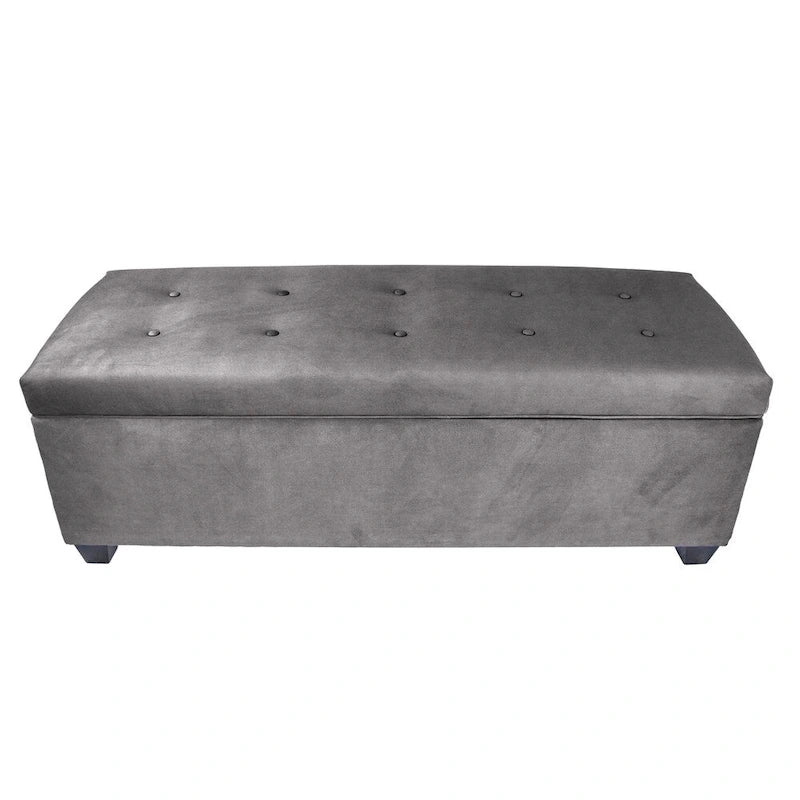 Lift Top Storage Bench Dual Compartment Shoe and Linen Organizer Brown