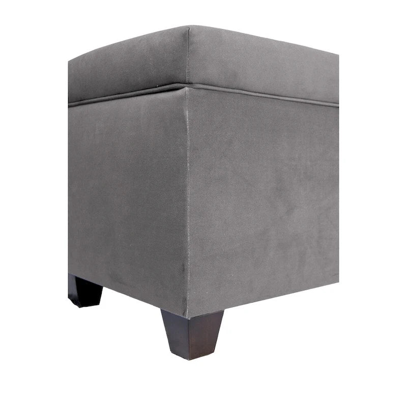 Lift Top Storage Bench Dual Compartment Shoe and Linen Organizer Brown