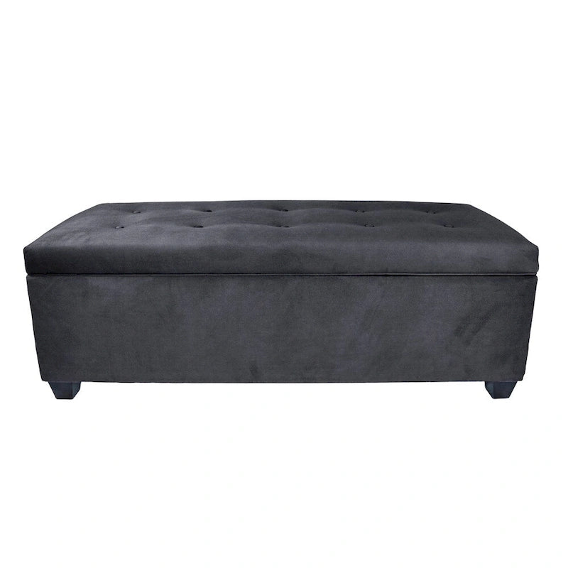 Lift Top Storage Bench Dual Compartment Shoe and Linen Organizer Brown