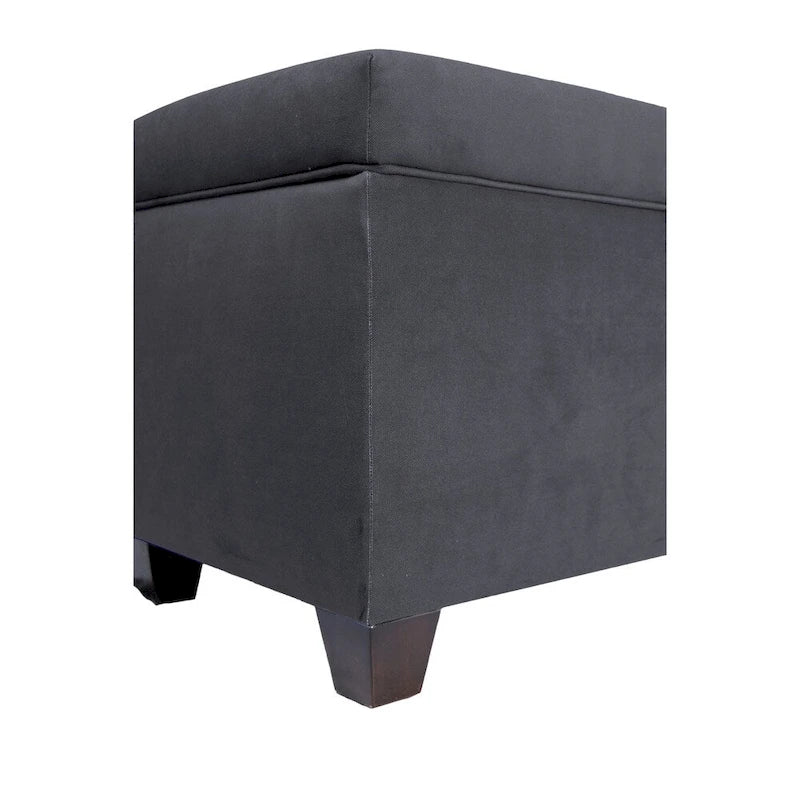 Lift Top Storage Bench Dual Compartment Shoe and Linen Organizer Brown