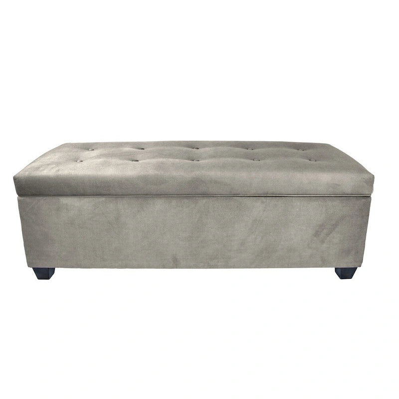 Lift Top Storage Bench Dual Compartment Shoe and Linen Organizer Brown