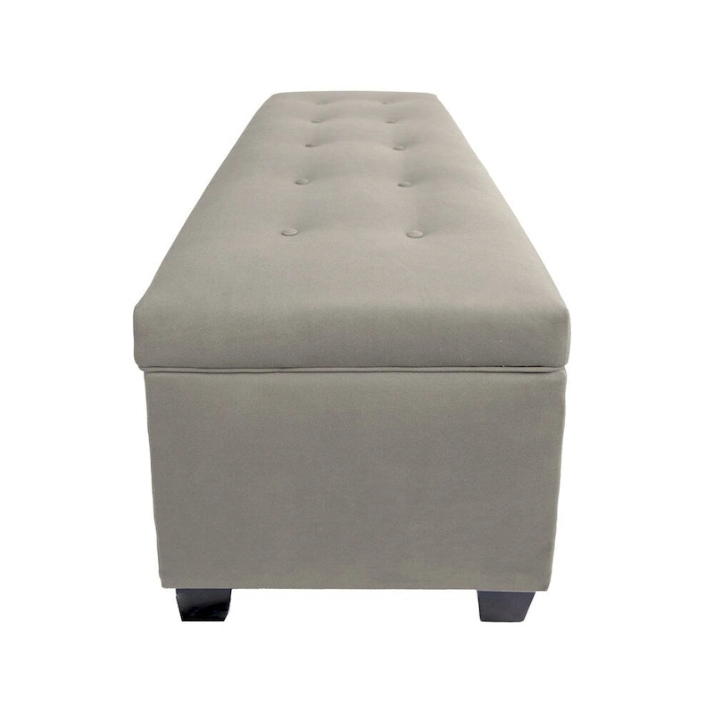 Lift Top Storage Bench Dual Compartment Shoe and Linen Organizer Brown
