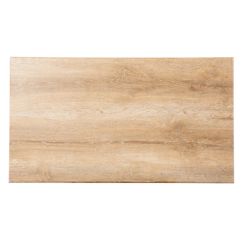 Geometric Open Shelf Natural Wood Coffee Table Boho Style