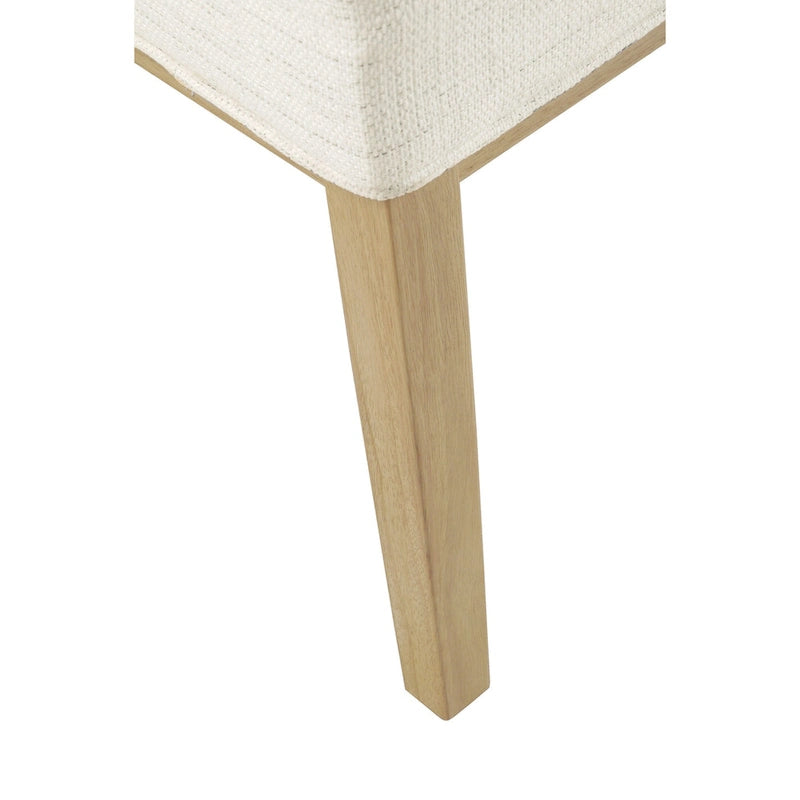 Modern Upholstered Dining Chair with Wood Legs Camel Faux Leather