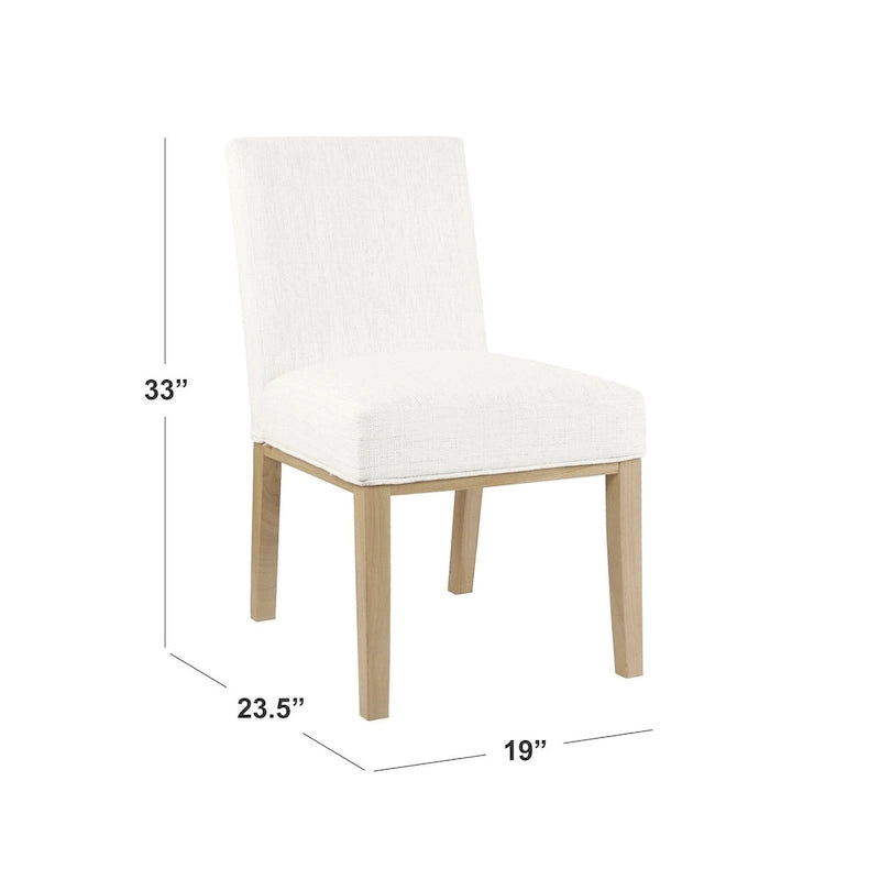 Modern Upholstered Dining Chair with Wood Legs Camel Faux Leather