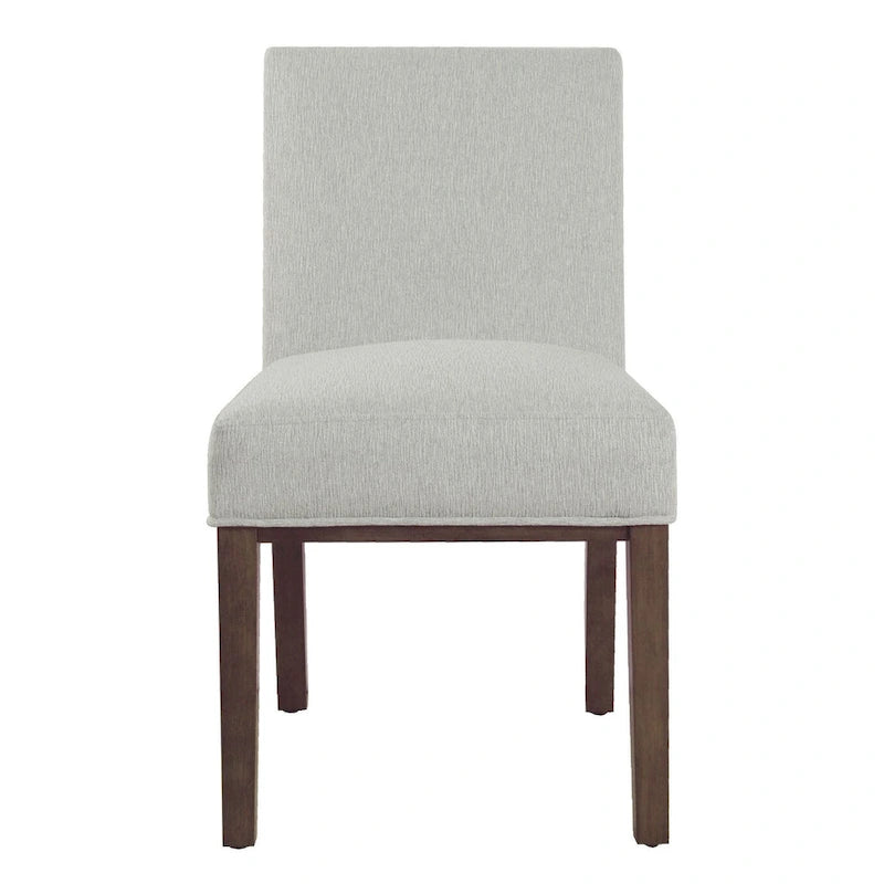 Modern Upholstered Dining Chair with Wood Legs Camel Faux Leather