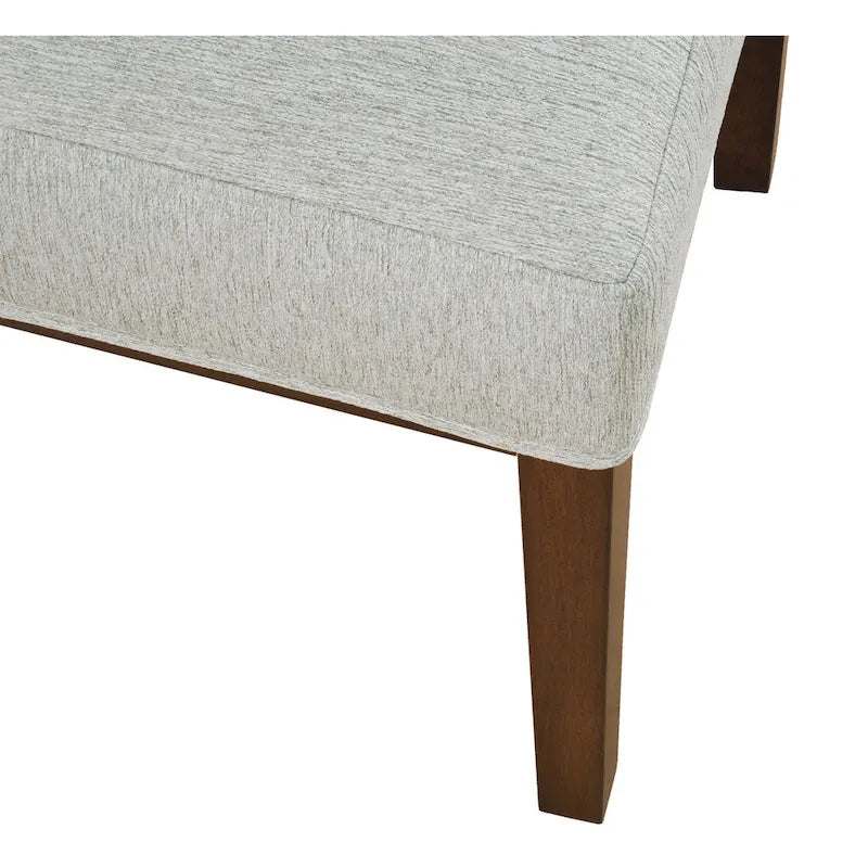 Modern Upholstered Dining Chair with Wood Legs Camel Faux Leather