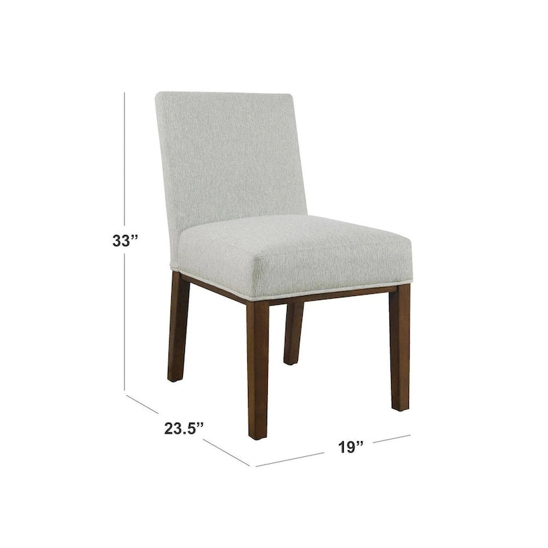 Modern Upholstered Dining Chair with Wood Legs Camel Faux Leather