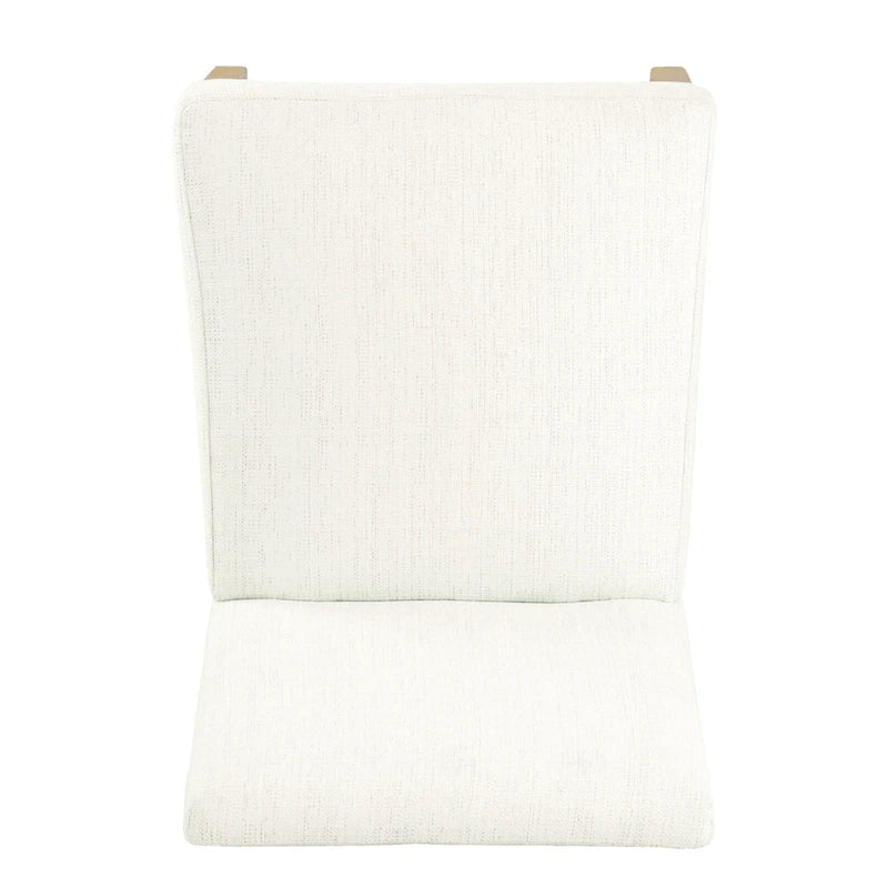 Modern Upholstered Dining Chair with Wood Legs Camel Faux Leather