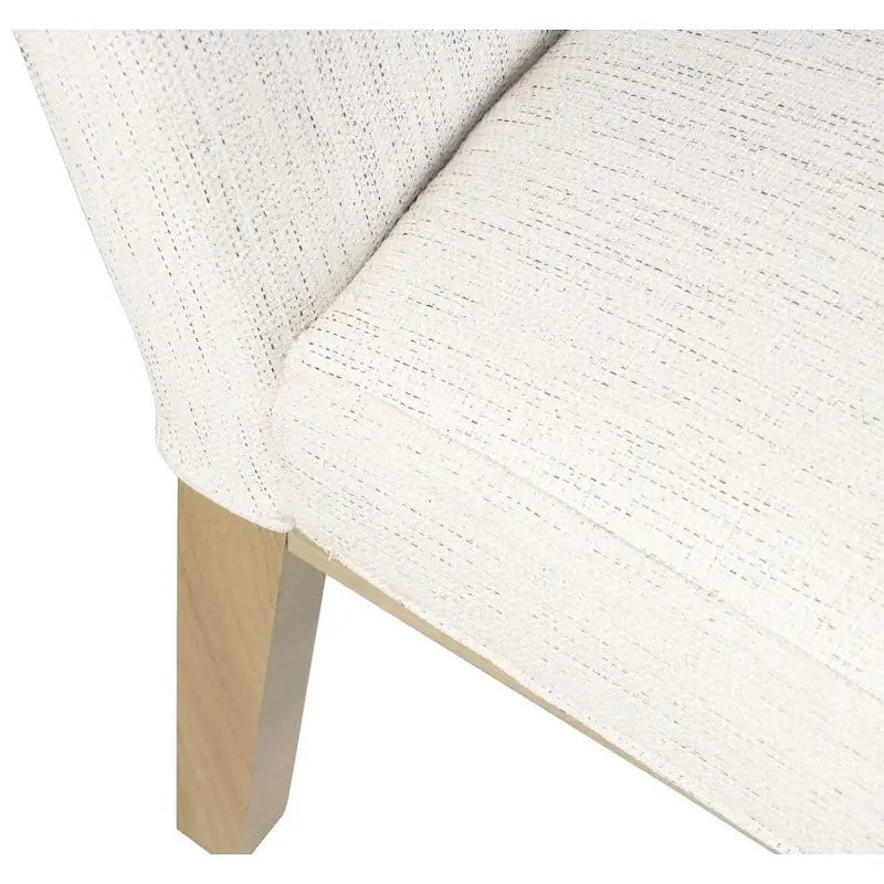 Modern Upholstered Dining Chair with Wood Legs Camel Faux Leather