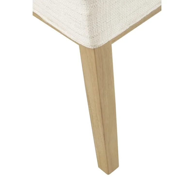 Modern Upholstered Dining Chair with Wood Legs Camel Faux Leather