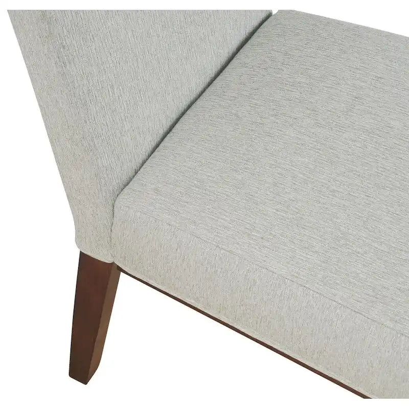 Modern Upholstered Dining Chair with Wood Legs Camel Faux Leather
