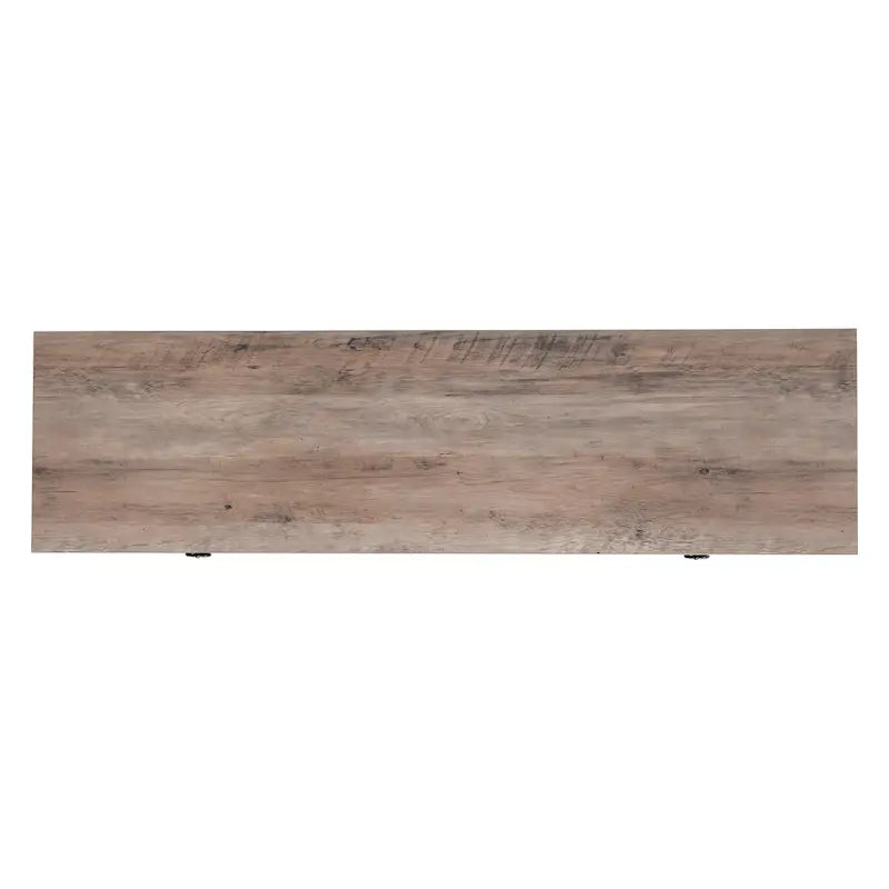 Farmhouse TV Stand with Electric Fireplace Insert and Storage Cabinets