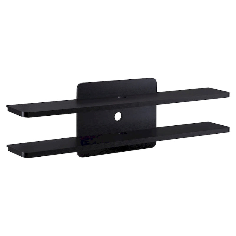 Modern Floating Wall Shelf Unit Dual Open Display MDF Veneer