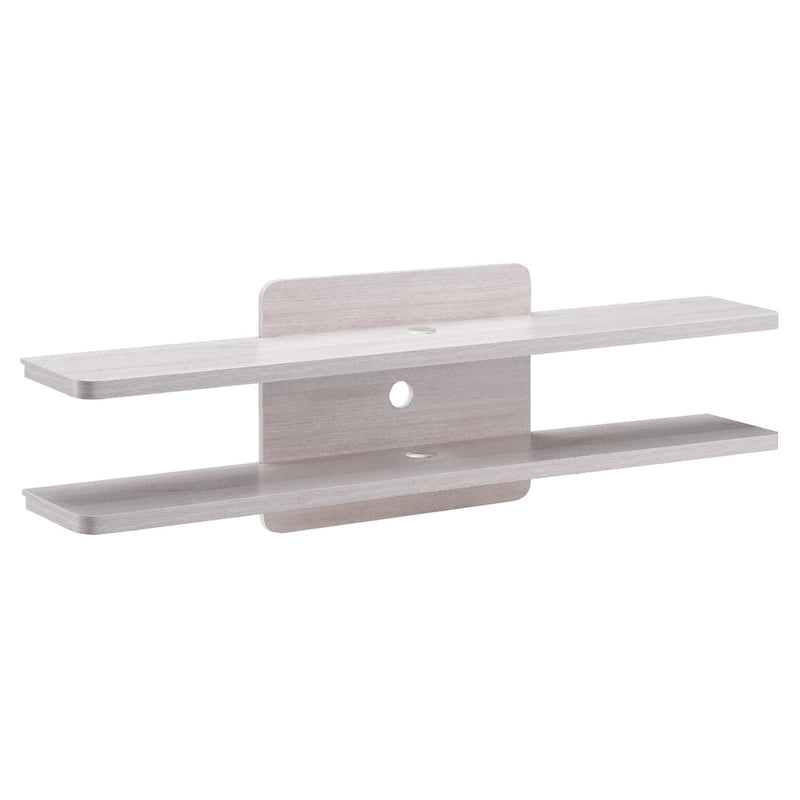 Modern Floating Wall Shelf Unit Dual Open Display MDF Veneer