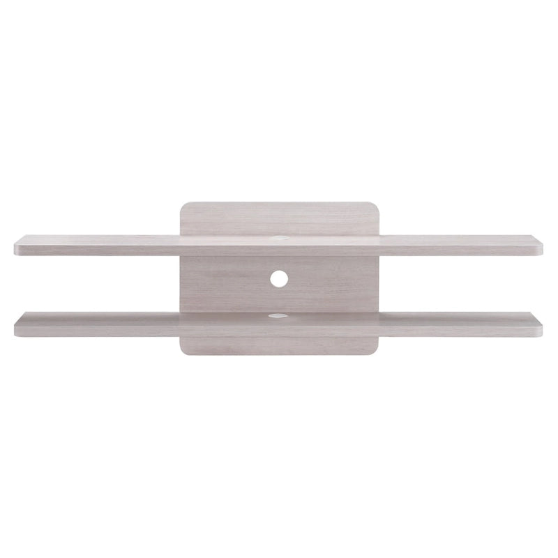 Modern Floating Wall Shelf Unit Dual Open Display MDF Veneer