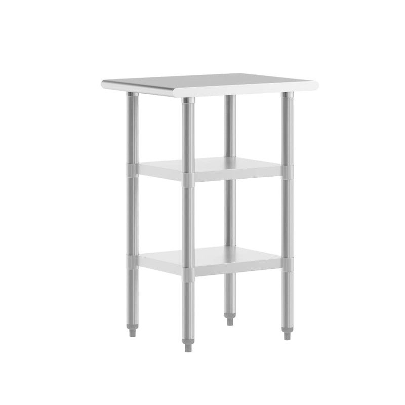 18-Gauge Stainless Steel Commercial Work Table with Adjustable Undershelves