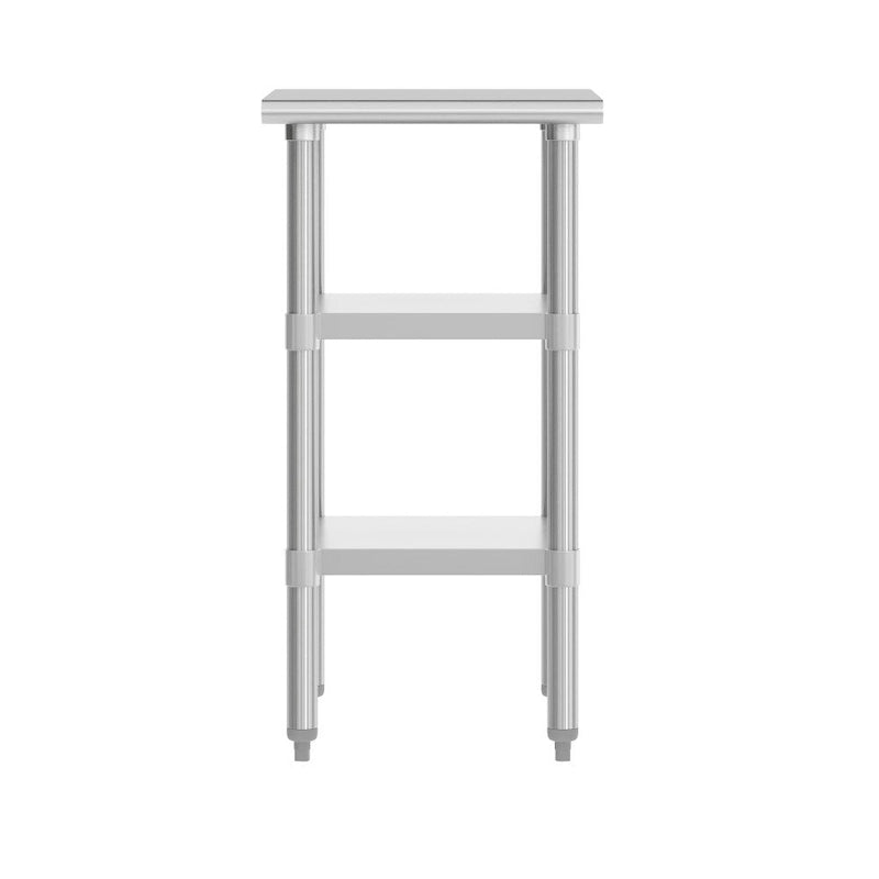 18-Gauge Stainless Steel Commercial Work Table with Adjustable Undershelves