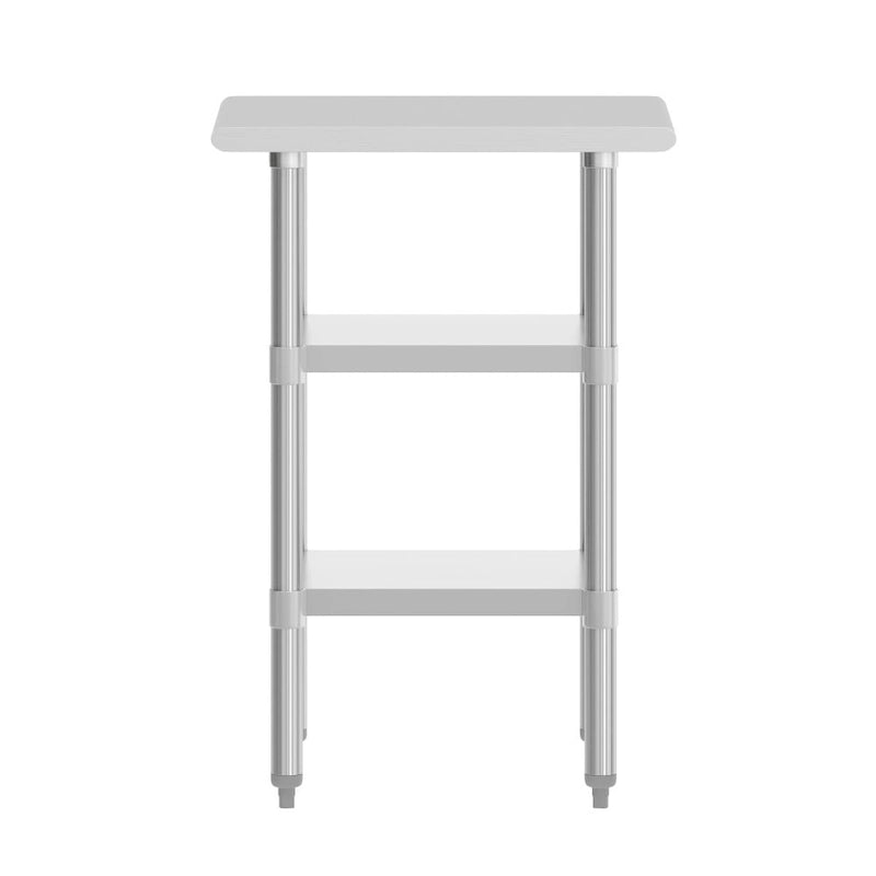 18-Gauge Stainless Steel Commercial Work Table with Adjustable Undershelves