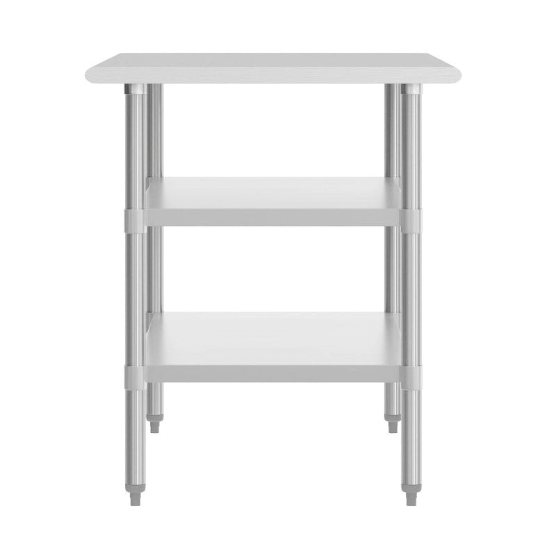 18-Gauge Stainless Steel Commercial Work Table with Adjustable Undershelves
