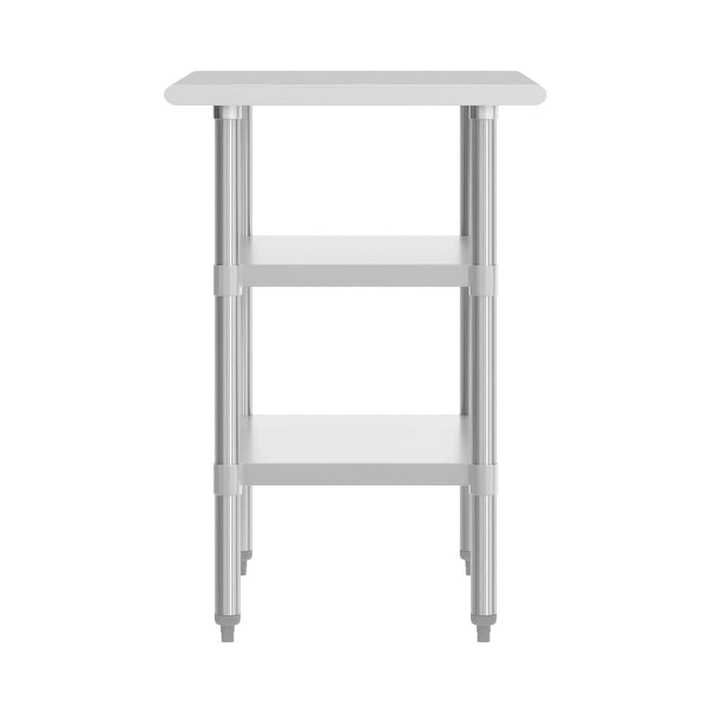 18-Gauge Stainless Steel Commercial Work Table with Adjustable Undershelves