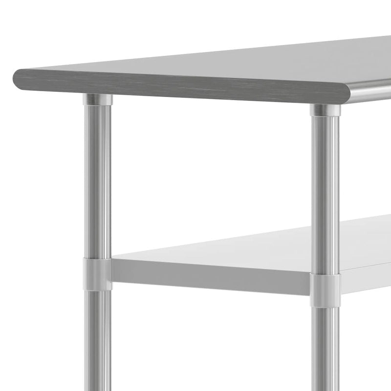 18-Gauge Stainless Steel Commercial Work Table with Adjustable Undershelves