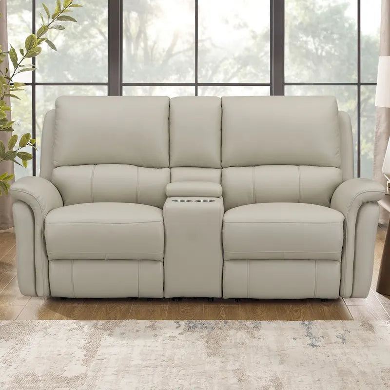 Vanilla Zero Gravity Power Reclining Top Grain Leather Loveseat