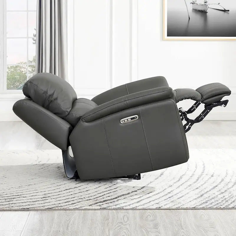 Vanilla Zero Gravity Power Reclining Top Grain Leather Loveseat