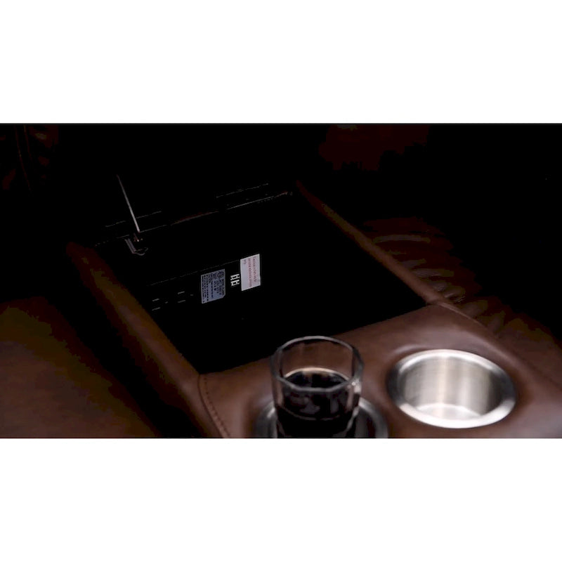 Vanilla Zero Gravity Power Reclining Top Grain Leather Loveseat