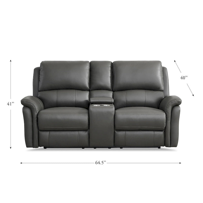 Vanilla Zero Gravity Power Reclining Top Grain Leather Loveseat