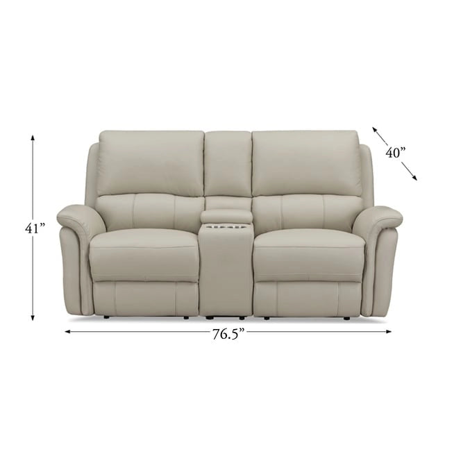 Vanilla Zero Gravity Power Reclining Top Grain Leather Loveseat