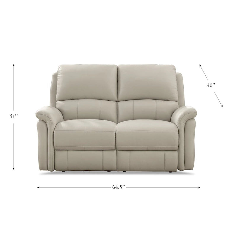 Vanilla Zero Gravity Power Reclining Top Grain Leather Loveseat