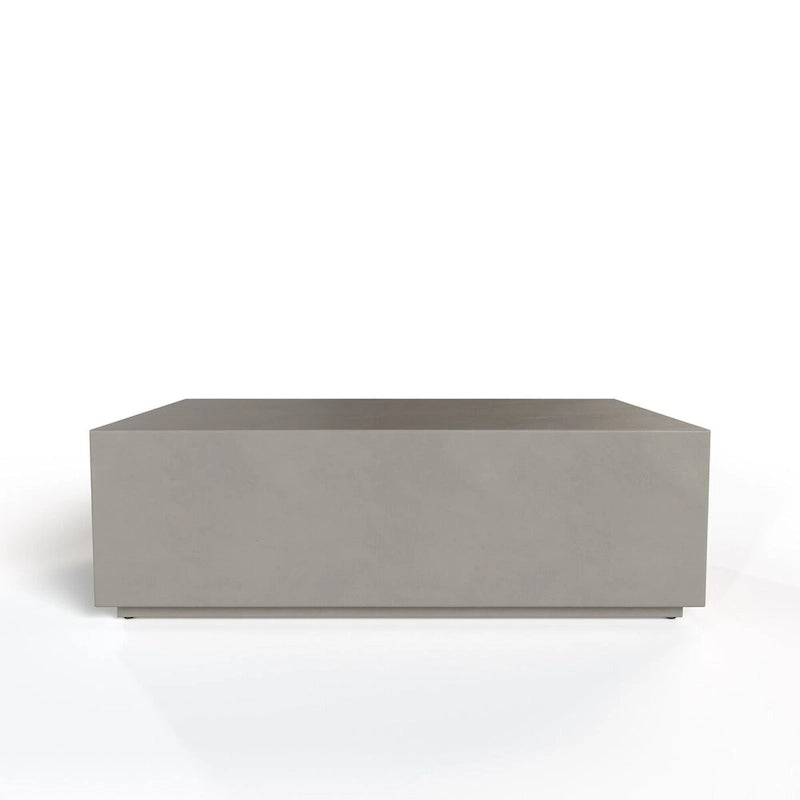 Rectangular Dark Grey Concrete Block Coffee Table Fully Assembled